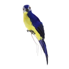 3x реалистичный попугай искусственный попугай перо птица реалистичный сад птица животное орнамент Красный Синий Зеленый подарок для детей