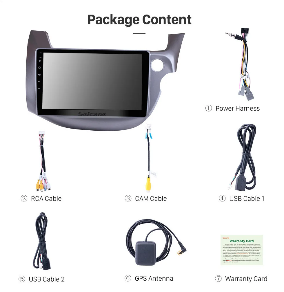 Top Seicane 2Din Car Radio GPS Navigation For HONDA FIT JAZZ 2007 2008 2209 2010 2011-2016 RHD Android 8.1 10.1 inch WiFi Head Unit 19