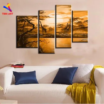 

Giraffe Animal Landscape Canvas Oil Painting ,100% Handmade Modern Abstract Wall Art Painting Home Decoration Gift TH028