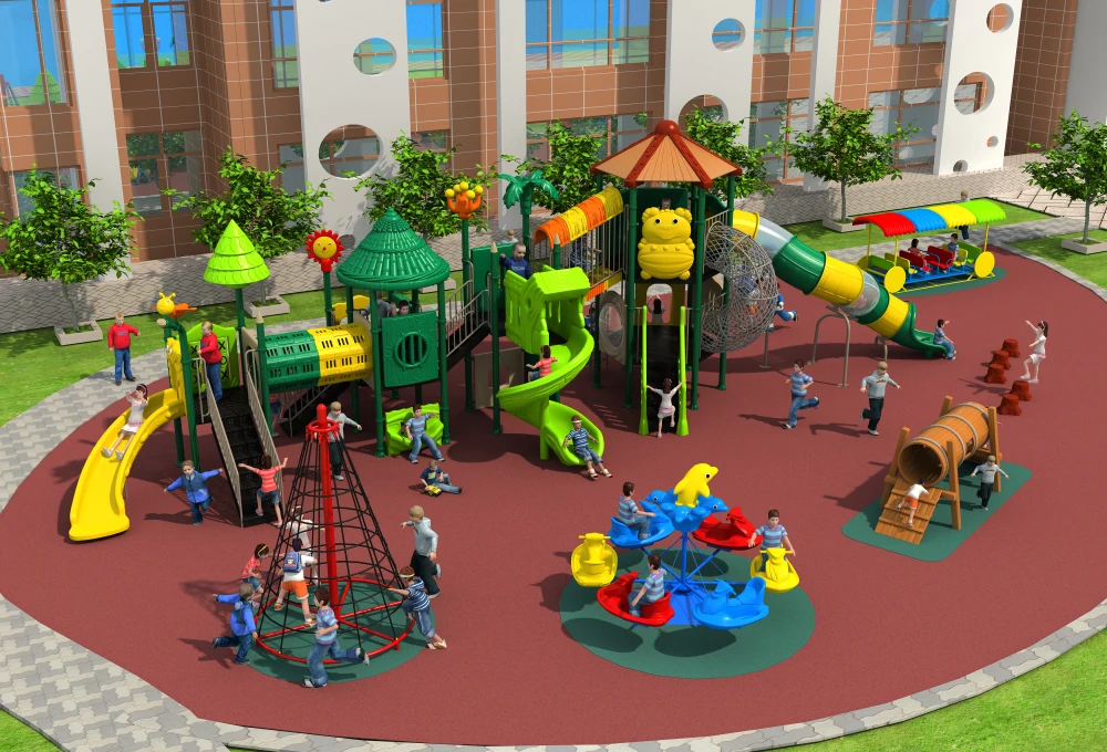 kids assembly amusement outdoor playground slide play structure