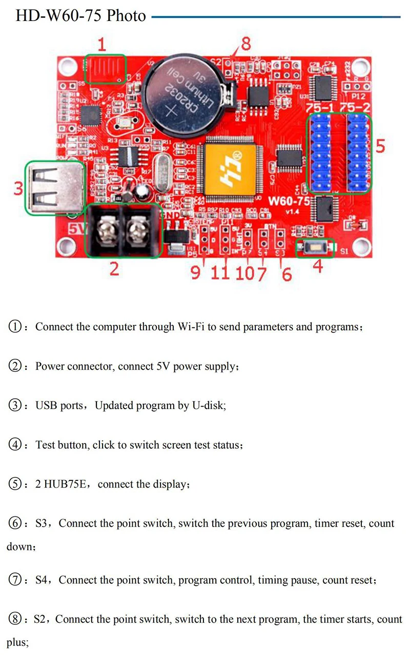 HD-W60-75 wifi одноцветный светодиодный контроллер