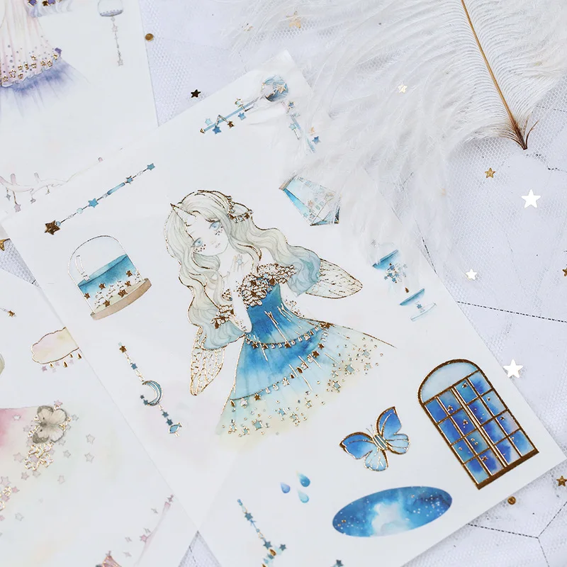 

Retro Nun Tarot Old time girl boy Decorative Planner Stickers DIY Diary Scrapbooking Phone Index Seal Sticker escolar