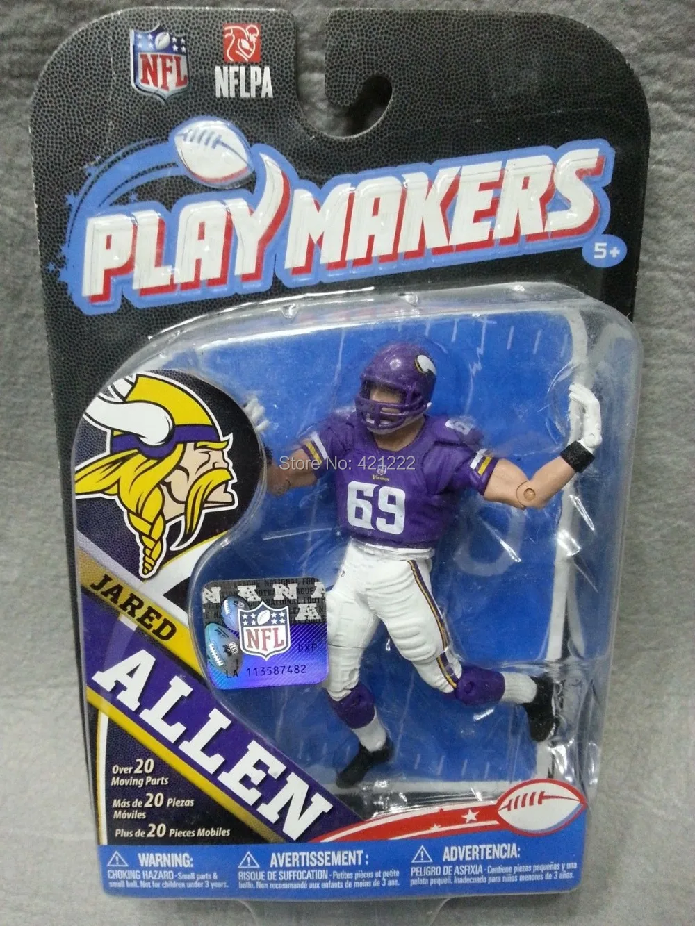 NEW McFarlane NFL Playmakers Series 4 Jared Allen Action Figure 3.75