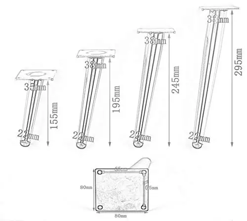 Мебельные ножки раскладной диван ножки из нержавеющей стали стальные ножки для стола аппаратные средства Кабинет ноги 4 шт