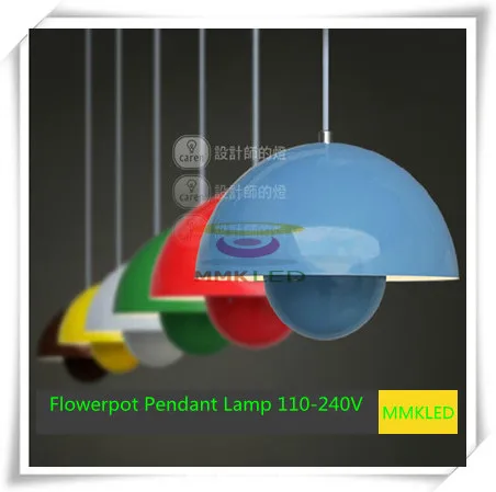 Вернер Пантон цветочный горшок подвесной светильник металлический современный дизайн белый синий красный зеленый желтый E27 AC110-240V 20*15 см