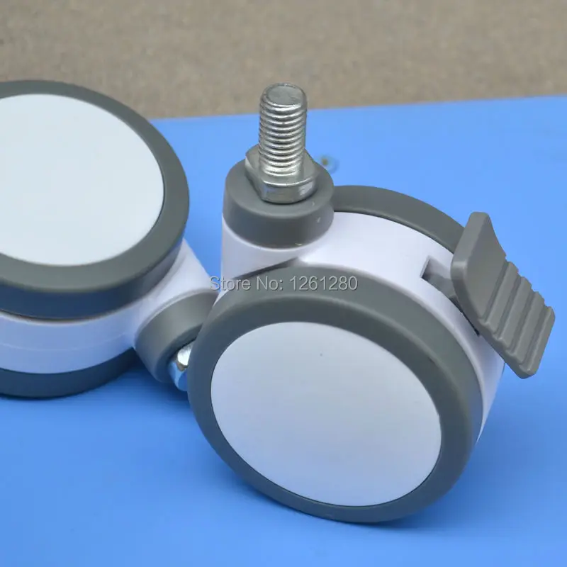 4pieces furniture caster Medical 3 inch Full plastic screw brake