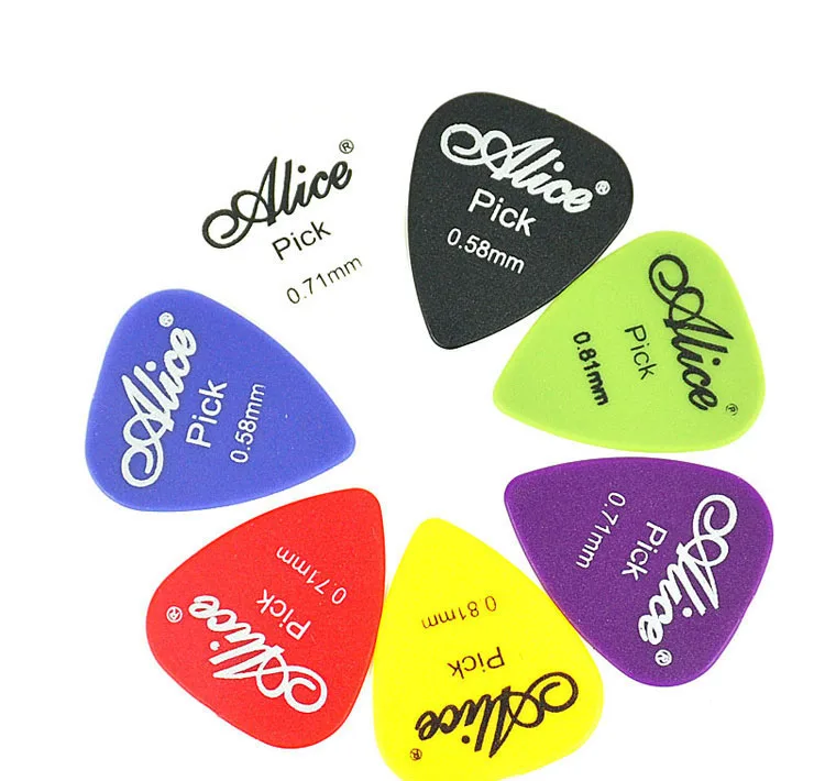100pcs Alice Guitar Picks Pick Plectrum Various Colors 6 Gauges