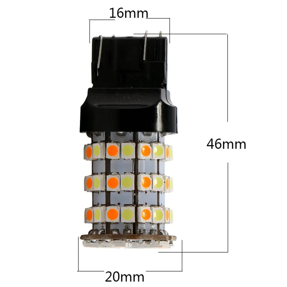 YM E Bright 4 шт. 7443 W21/5 Вт T20 автомобильный светильник DRL с поворотным сигналом