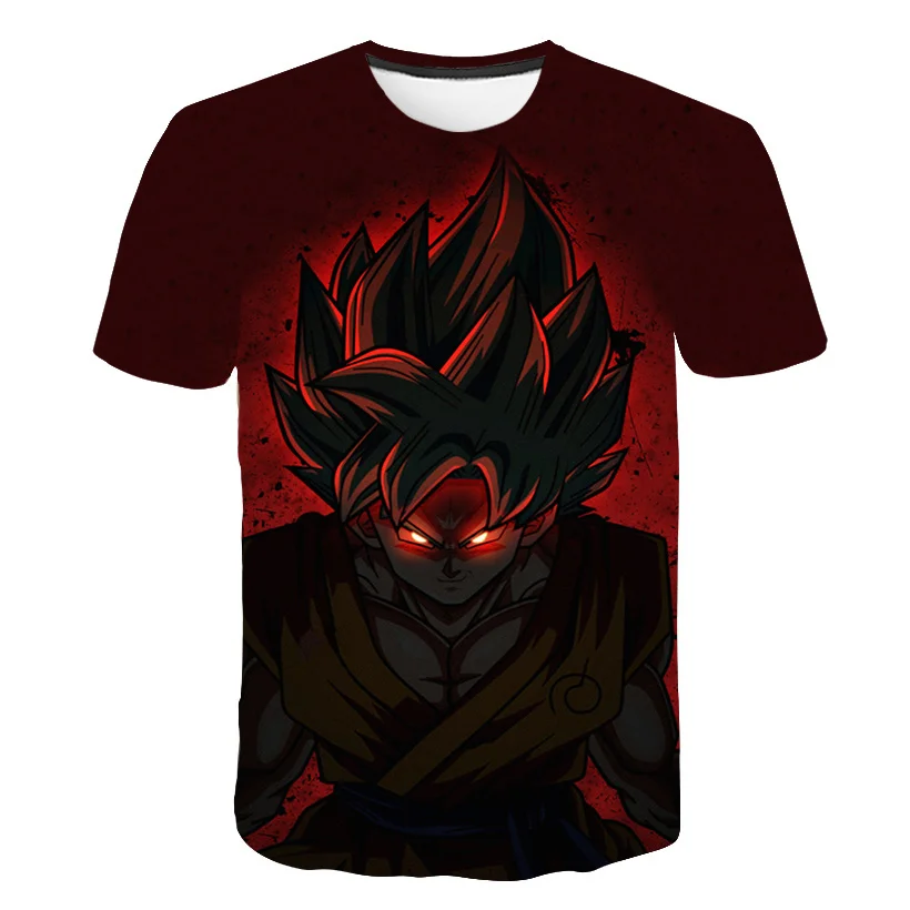 

Super Saiyan 3D T-shirt Anime Dragon Ball Z Goku Summer Fashion Tee Tops Men / Boys Master Print Clothes Cartoon T-shirt