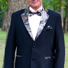 Обычай делать Камуфляж Смокинг пальто Человек Свадебные одежда камо Жених Одежда Выпускного Вечера пальто Для Мужчин