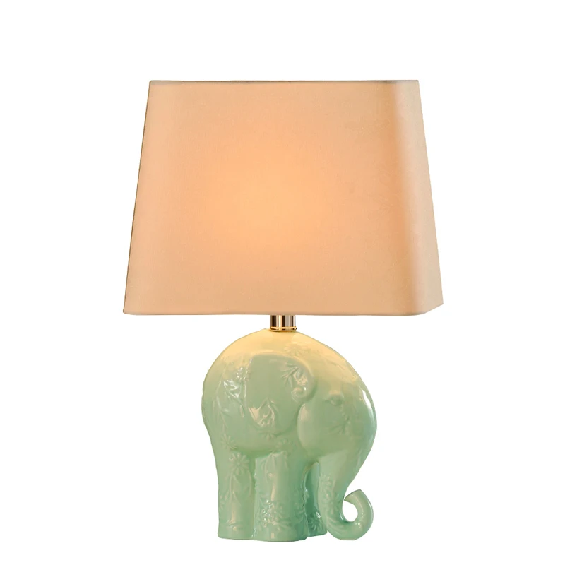 

Modern Fashion Creative Handmade Animal Elephant Led E27 Table Lamp For Bedroom Children's Room Living Room 46cm 1216