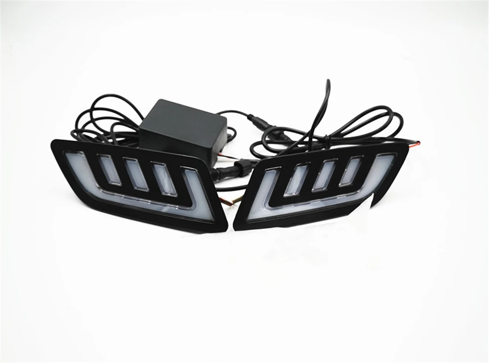 1 компл. DRL дневные ходовые огни маска Решетка Светодиодный светильник с поворотным сигналом для Nissan NAVARA NP300 D23