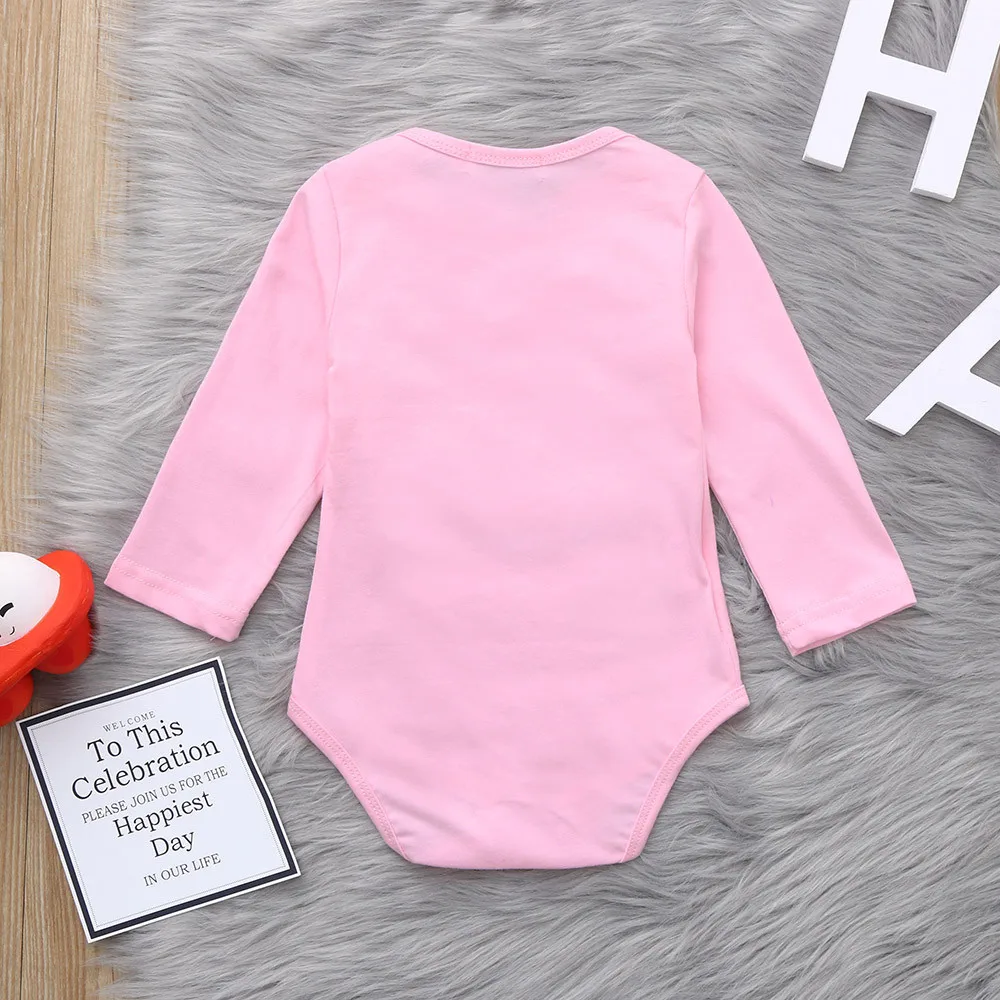 Newborn Infant Toddler Baby Boy Girls Letter Romper Jumpsuit Outfits Clothes