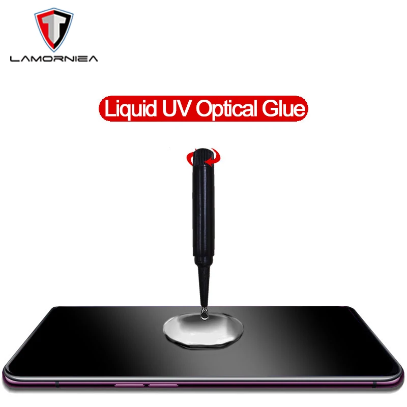 

4PCS UV Full Glue Liquid Screen Protector For Samsung Note 9 8 Tempered Glass For OPPO Find X For Samsung S9 S8 Plus S7 Edge