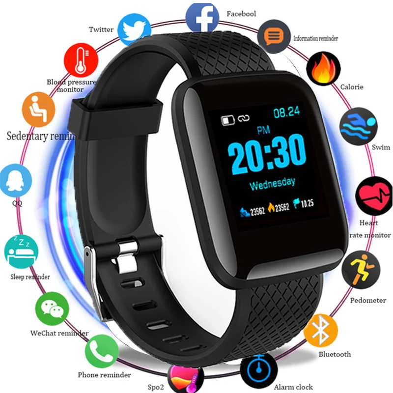 

Smart Watch Men Women Heart Rate Monitor Sport Activity Fitness Tracker Waterproof Wristband Pedometer Bracelet for iOS Android