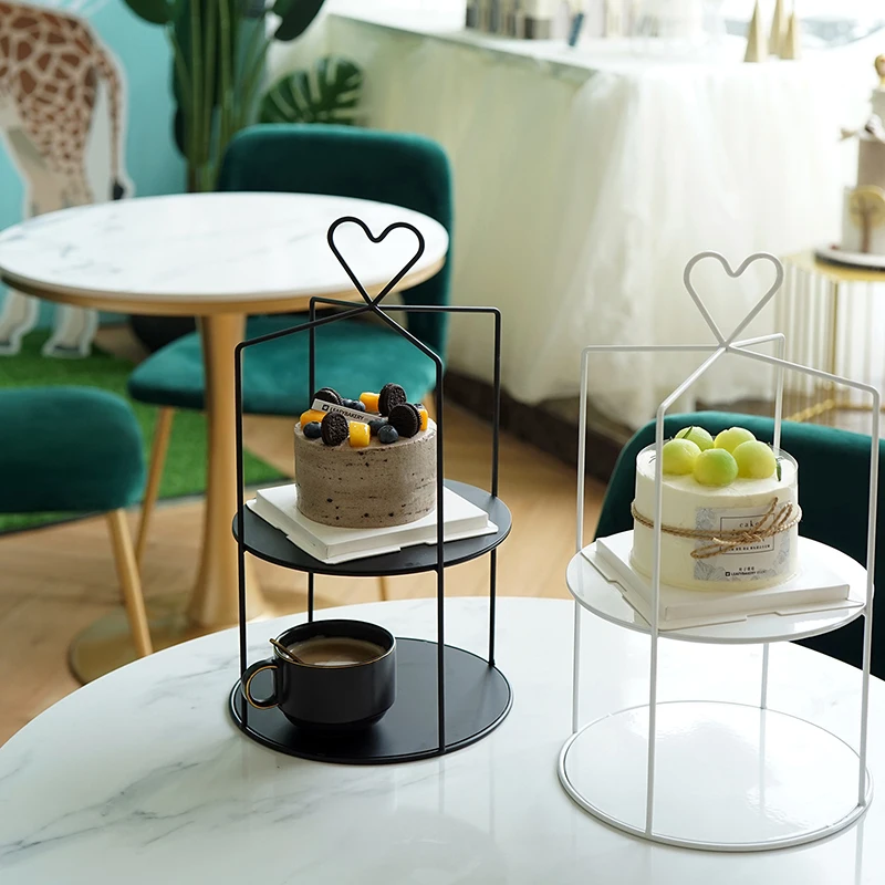 

Two Tier Cupcake Dessert Display Tray for Restaurant Tableware Baking Cake Birthday Cake Stands Home Party Dinnerware