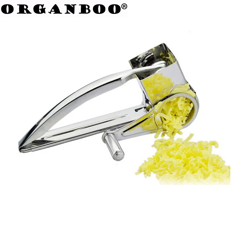 ORGANBOO 1PC Stainless steel cheese grater hand rotating cheese grater