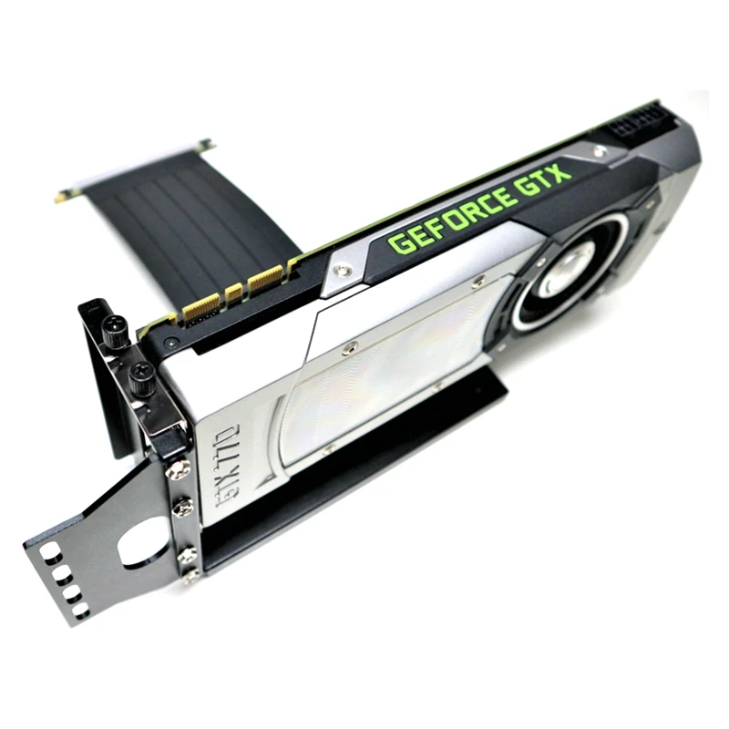 ADT-Link Graphics Cards Vertical Bracket PCIe 3.0 x16 graphics video card to PCIe 3.0 x16 slot extension cable for ATX PC-Case