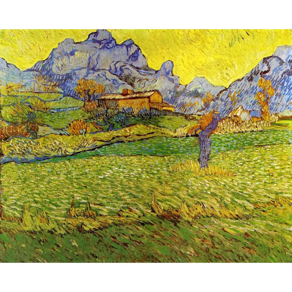 

Landscapes art A Meadow in the Mountains by Vincent Van Gogh oil paintings canvas High quality hand-painted