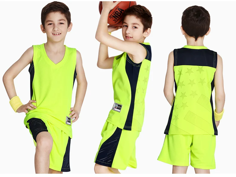 Детский баскетбольный костюм из джерси и шорт, 10 цветов комплект спортивной одежды для мальчиков с логотипом с именным номером, 125 до 175 см