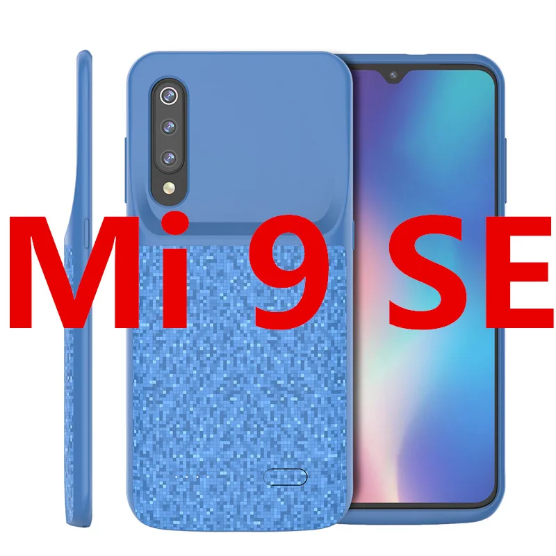 Blue for Mi 9 SE Чехол для зарядного устройства для Xiaomi mi 9 mi 9, 4700 мАч, внешний аккумулятор, противоударный внешний аккумулятор, чехол для зарядки для Xiaomi mi 9 SE, чехол для аккумулятора - Цвет: Blue for Mi 9 SE