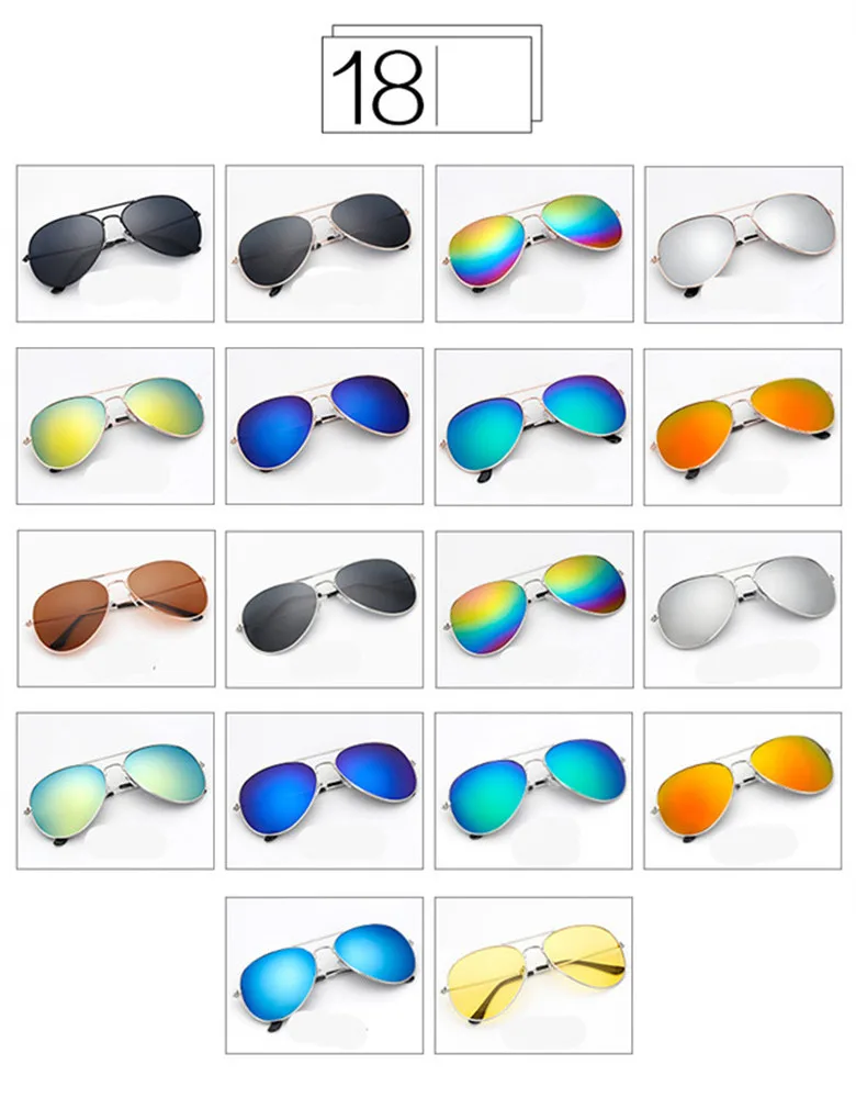 ASUOP2018 new ladies retro cat eye sunglasses luxury brand fashion men's pilot glasses UV400 night vision goggles night vision goggles (9)