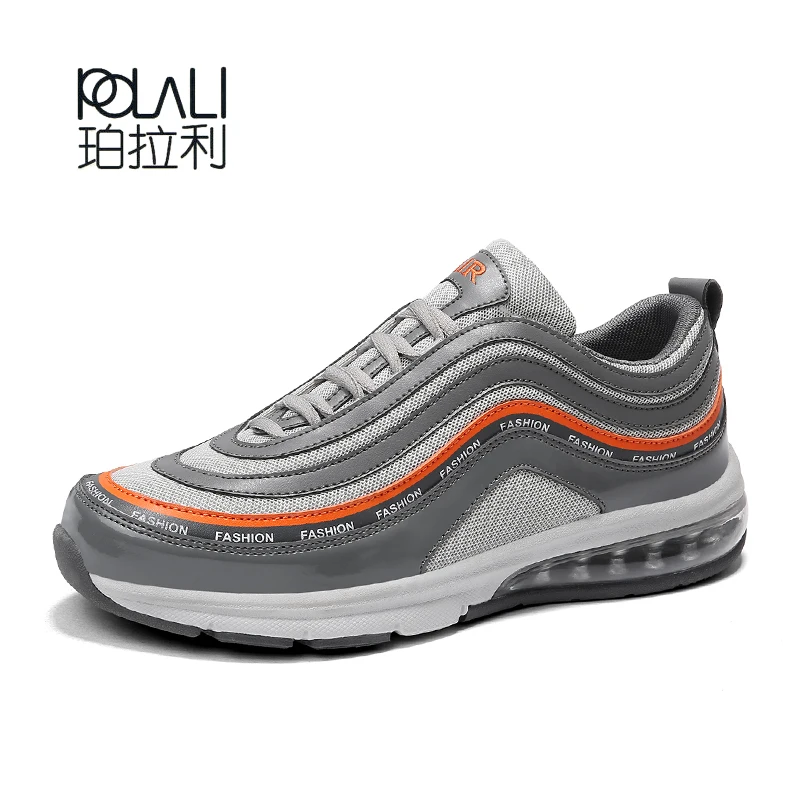 

POLALI 2018 Hot Sale Sport shoes men Air cushion Running shoes for man Outdoor Summer Sneakers men's Walking Jogging Trainers