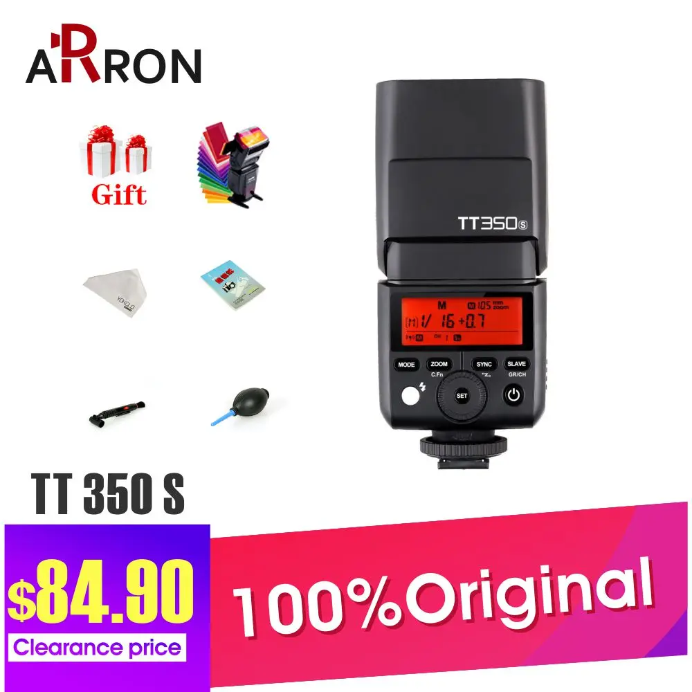 

Godox TT350S Mini Speedlite 2.4G HSS 1/8000s TTL HSS GN36 for SONY+Gifts