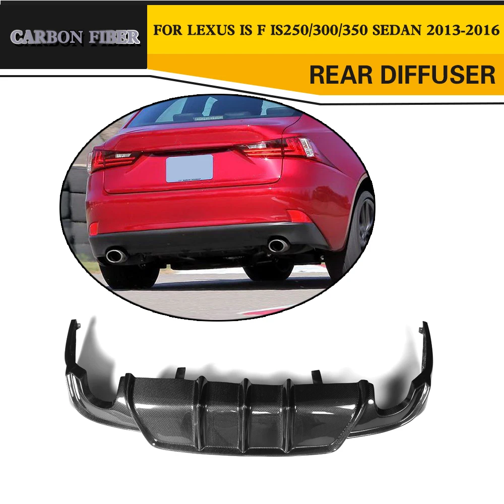 Carbon Fiber Rear Bumper Exhaust Diffuser Lip Spoiler for Lexus IS ISF