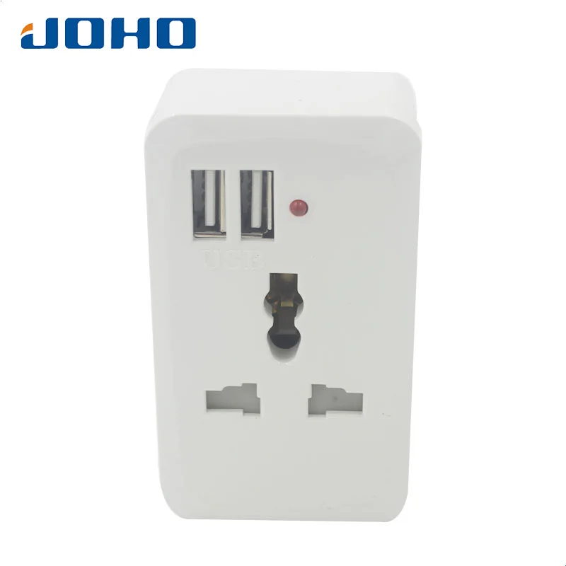 Настенная розетка JOHO с двумя Usb-портами 13 А 5 5x2 8x11 см | Обустройство дома