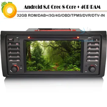 

Android 8.0 Autoradio DAB+Sat Nav Car CD player For BMW X5 E53 WiFi 4G GPS Radio RDS BT USB SD DVR OBD Octa Core 4G RAM 32GB ROM