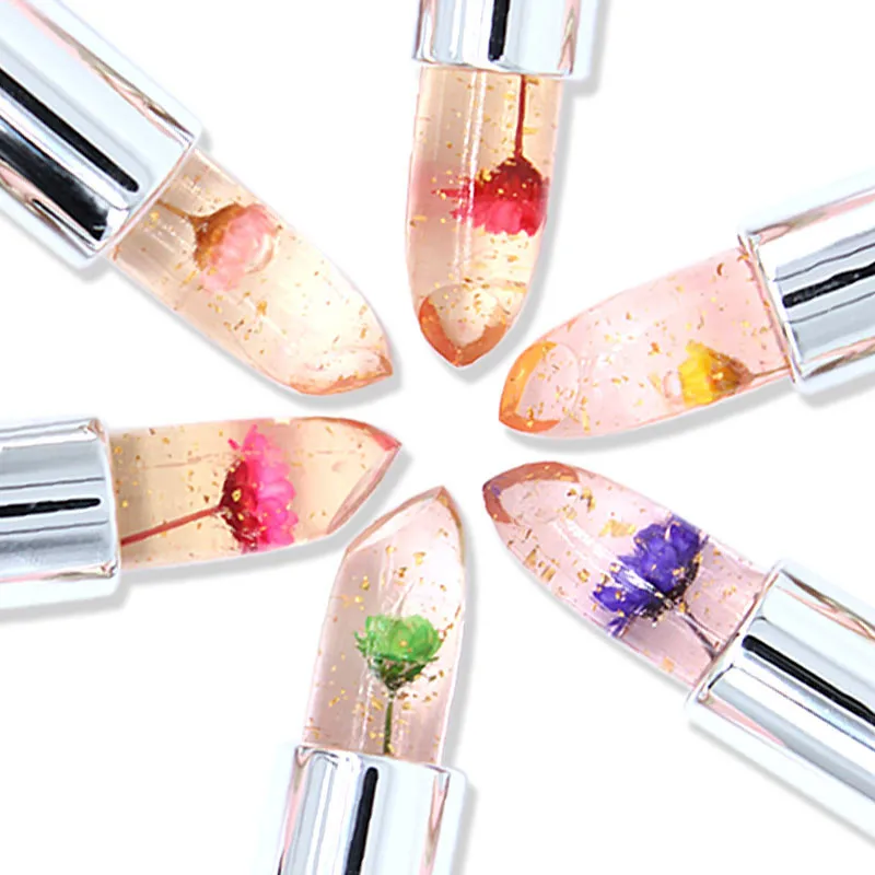 

Beauty Bright Flower Crystal Jelly Lipstick Magic Temperature Change Color Lip Balm Makeup Transparent Lipstick