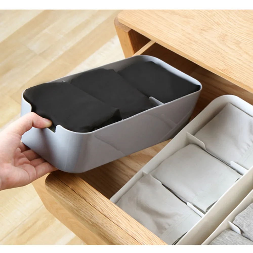 

Grid Organizer Container Box Tie Bra Sock Scarf Underwear Storage Organizer Boxes Drawer Cosmetic Divider Kitchen Drawer Closet