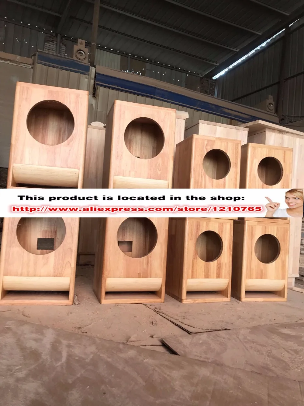 

10 inch / 12 inch solid wood labyrinth structure empty speaker box shell bookshelf speaker shell DIY 2PCS/LOT