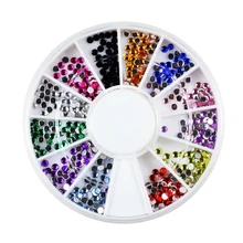 2mm 12 Color Diamond Nail Art Styling Tools Decorations Glitter Rhinestones Jewelry DIY Dress Bag Cell Phone Case Wholesale