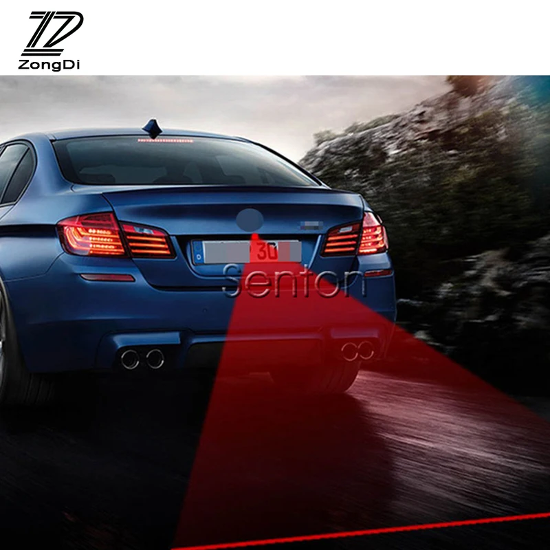 

ZD 12V For Mercedes W203 W211 W204 W210 Benz BMW F10 E34 E30 F20 X5 E70 Car Strobe Warning Laser Tail Fog Lights LED Stickers