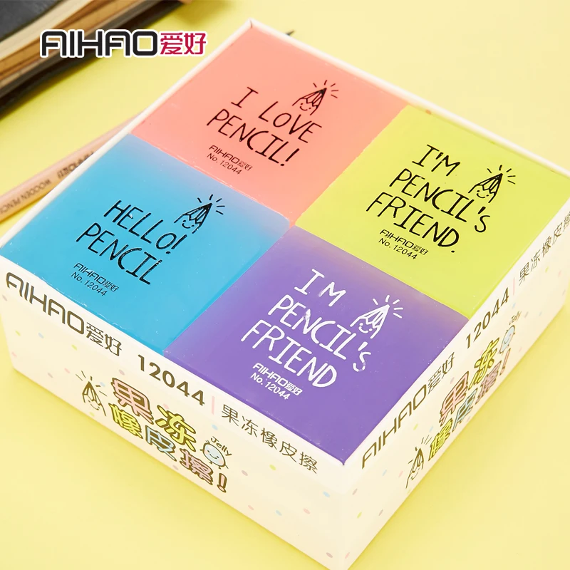 

AIHAO New Arrival 3pcs Creative Pencil Eraser School Supplies Kids Prize Stationery
