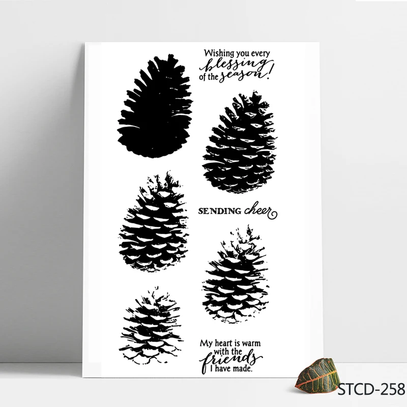 

Pine Fruit Clear Stamp and Metal Cutting dies for Scrapbooking Rubber Stamp Seal Paper Craft Clear Stamps Card Making