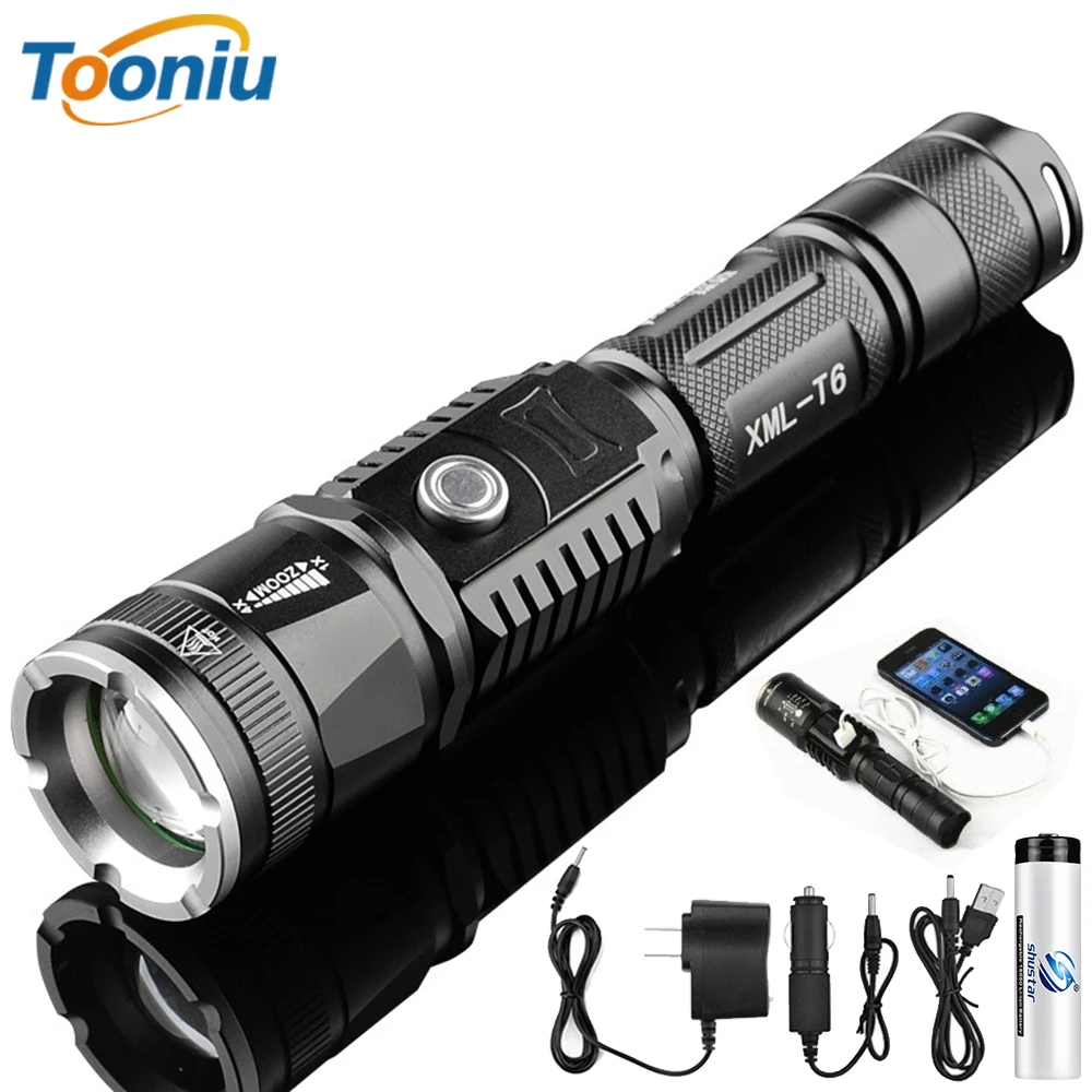 

Powerful LED Flashlight Outdoor 5 lighting modes LED Torch Zoomable waterproof lamp by 18650 battery Used for camping, etc.