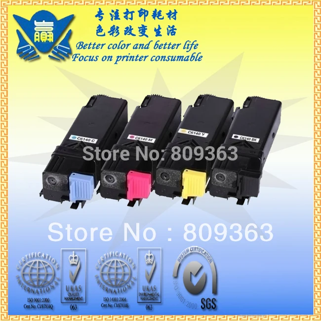 

(Free shipping ) Compatible color toner cartridge 106R01477,106R01478,106R01479,106R01480 for XEROX Phaser 6140, 6140N