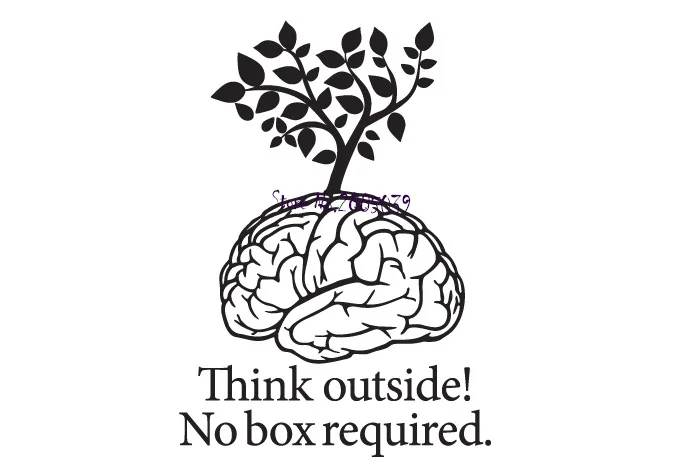 Think outside - No box required Wall Sticker Baby Nursery Wall Decal Vinyl DIY Self-Adhesive New Design Art Mural Decals LA202 (2)