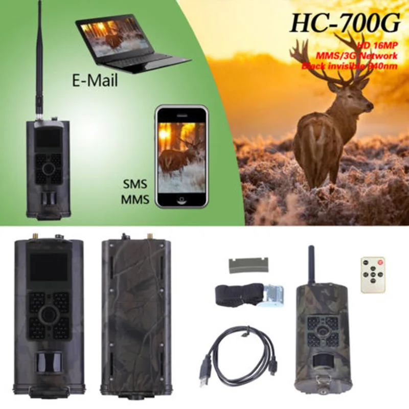 

Newly Trail Camera 16MP 1080P HD Hunting Cameras with Infrared HC700G Wildlife Monitoring Trail Camera FMS19