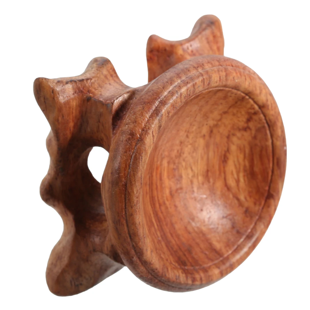 3cm Inner Diameter Rosewood Wood Wooden Stand Holder For Crystal Sphere Ball Random Color