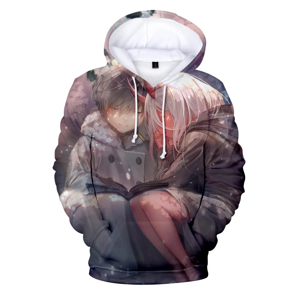 Аниме darling в franxx кофты ноль два свитер с капюшоном Костюмы для косплея осень
