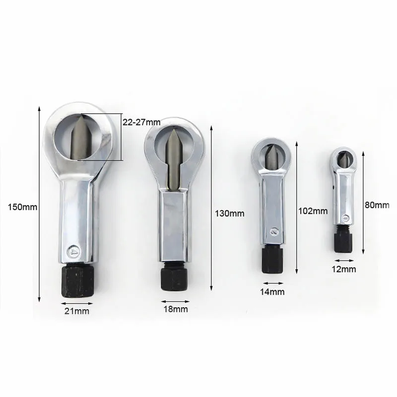 

4pcs Nut Splitter Cracker Remover Extractor Tool Set 9-27mm Rounded Nut Removal SDF-SHIP