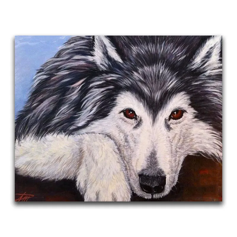 Full Square Diamond painting Wolf Full Round Diamond embroidery Cross stitch Cartoon dog DIY 3D Diamond mosaic Animal Wolves art