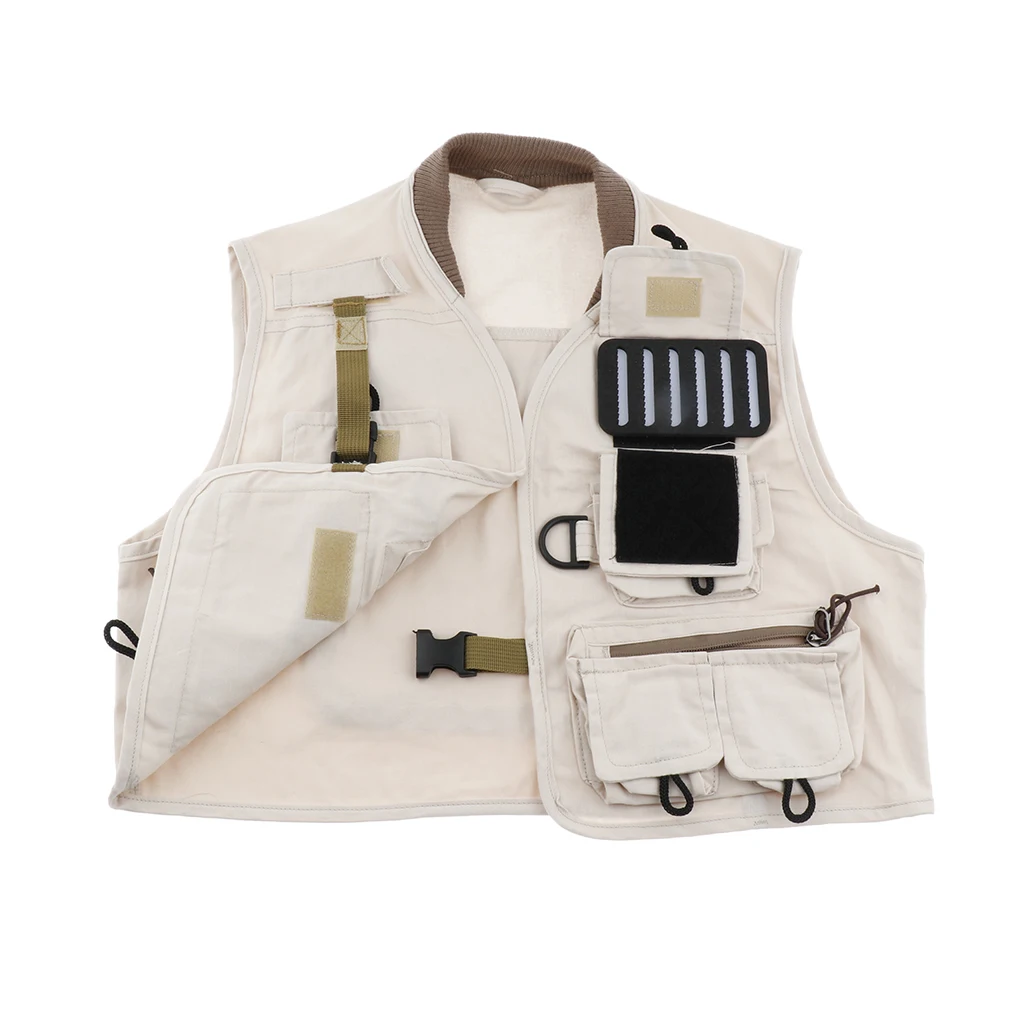 Children Kids Size Outdoor Fly Fishing Youth Vest Multi-pocket Fishing Jacket 