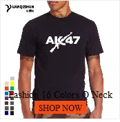 Boutique Men Tops Tees Summer Fashion New AK47 Printed T Shirt Short Sleeve Men AK 47 Rifle Gun Personalized T Shirts 3XL