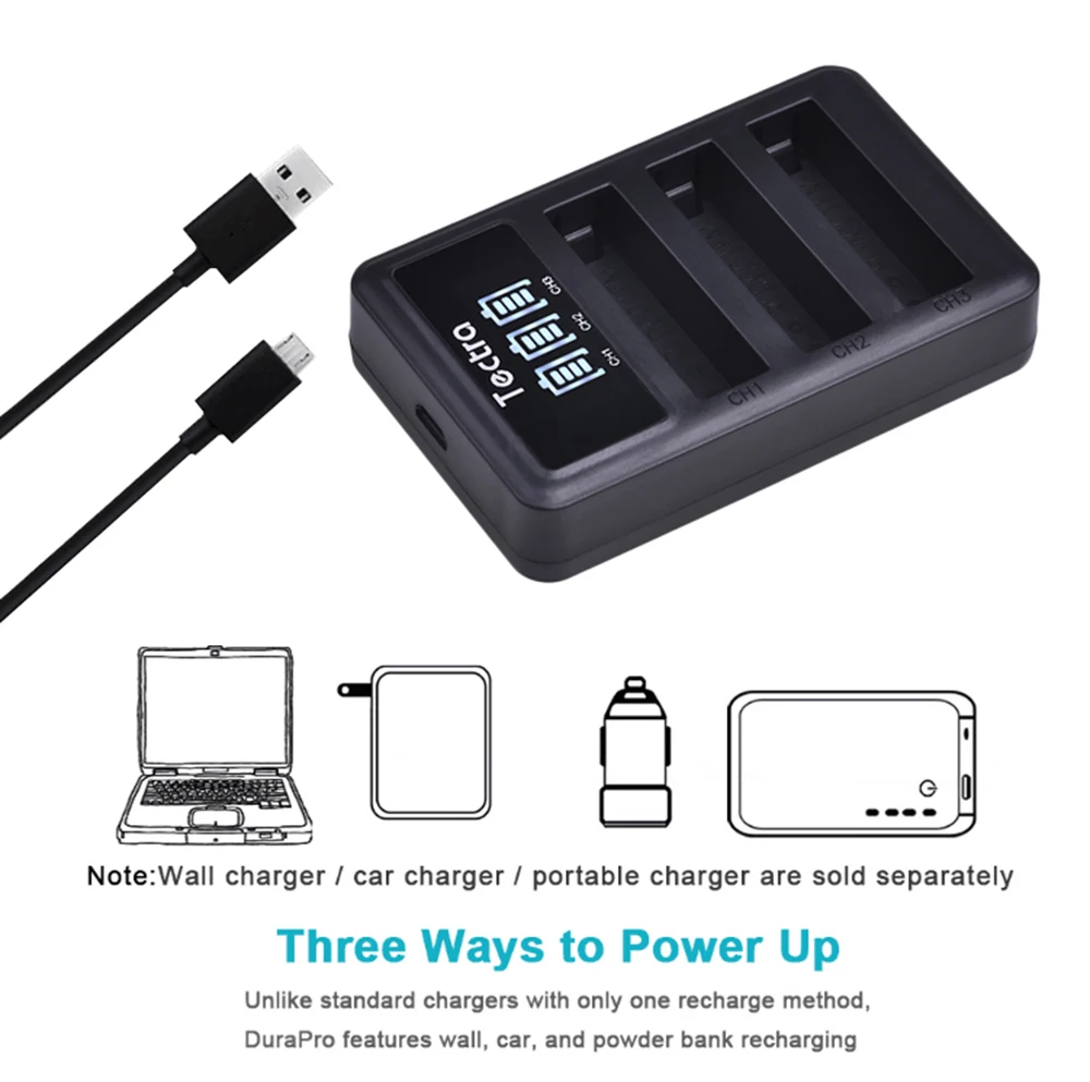 Billig Tectra 3 stücke 1450 mah Original mi jia 4 karat Batterie + LED 3 Slots USB Ladegerät für Sport Xiao mi mi Jia Action mi ni Kameras Batterie