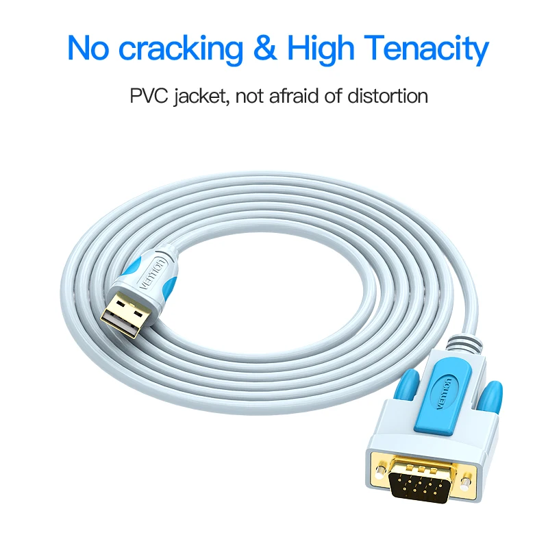 Последовательный Кабель адаптер Vention USB на DB9 RS232 COM порт Pin кабель для Windows 7 8 10 XP Mac OS